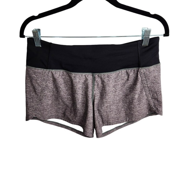 Lululemon Run Times Short II 4" Womens 6 Heather Lux Multi Black Black - Picture 1 of 7